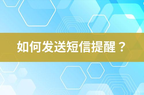 如何发送短信提醒？