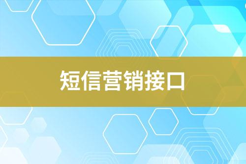 短信营销接口